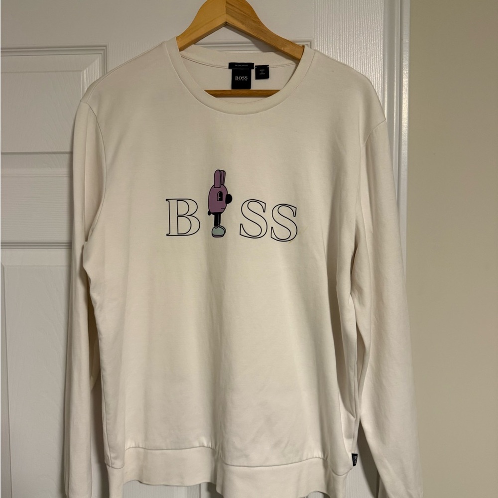 Hugo Boss Cream Crewneck Sweater